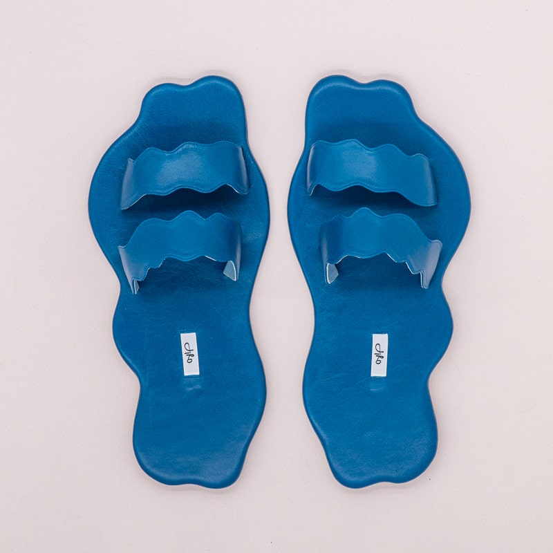 Sandales Marguerite Bleu Ocan